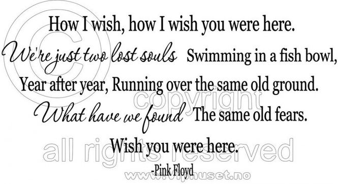 Hovedbilde How i wish - pink floyd