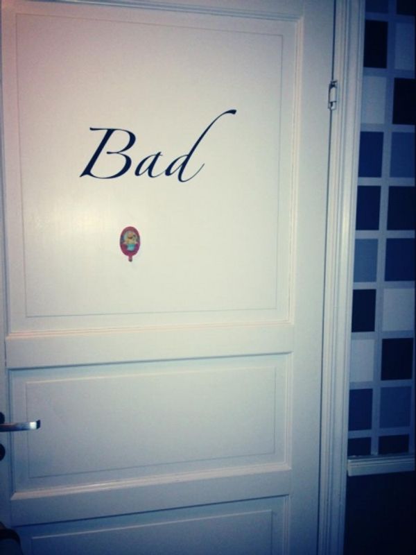 Dørskilt Bad