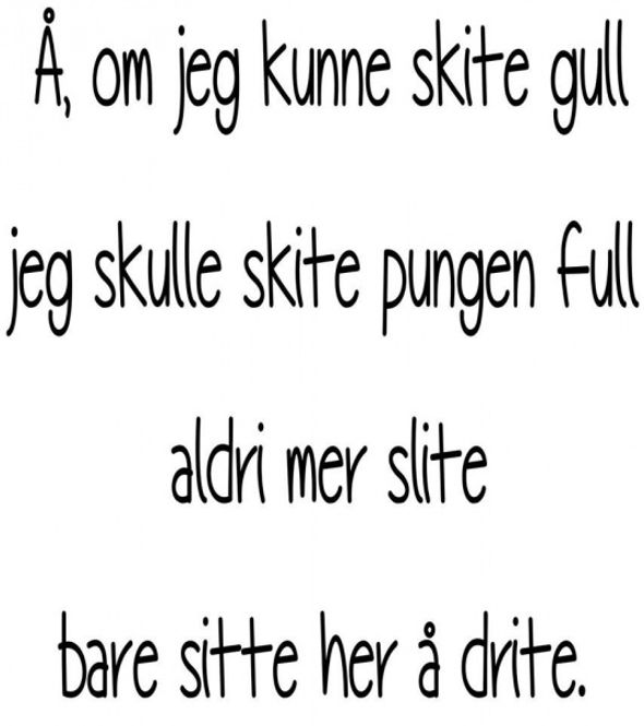 Hovedbilde Å, om jeg kunne skite