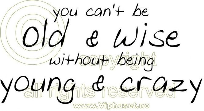Hovedbilde You cant be old and wise