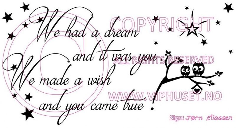 We had a dream and it was you