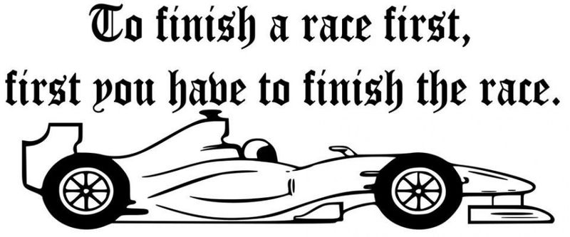 To finish