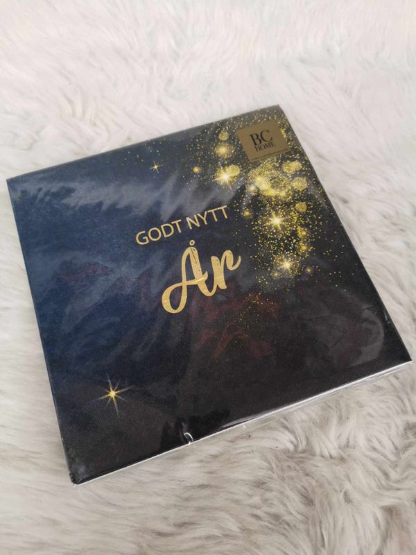 Serviett lunsj 20 stk Gull Godt Nytt år