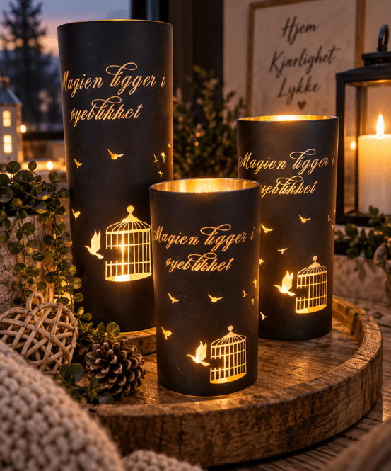 Hovedbilde LED SETT av 3 lykter Magien ...